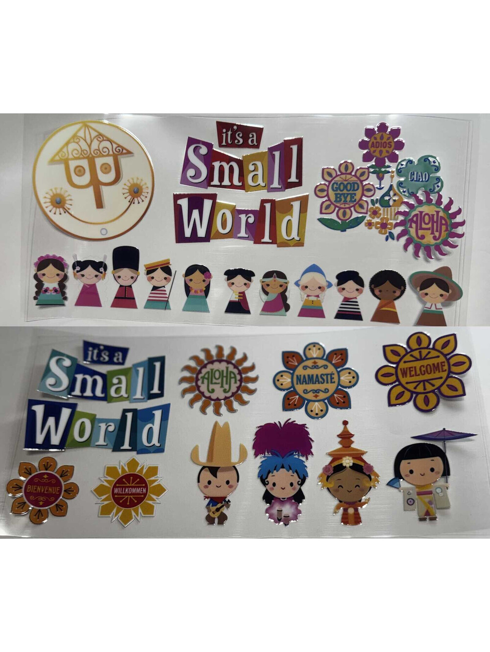 2 Cup Wraps 16 oz Cups It's a Small World UV DTF for Tumblers Cups Ornaments